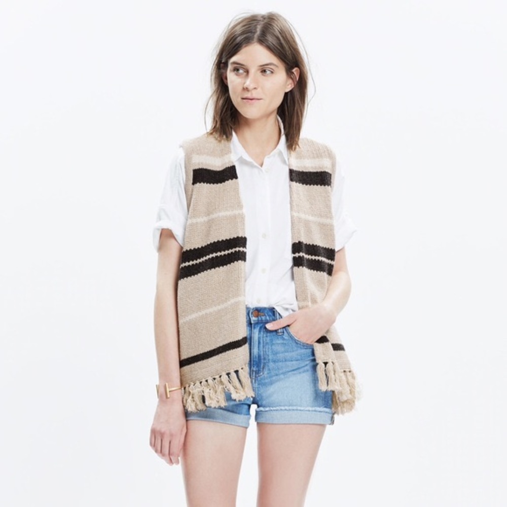 NWT Madewell Coastward Fringe Vest